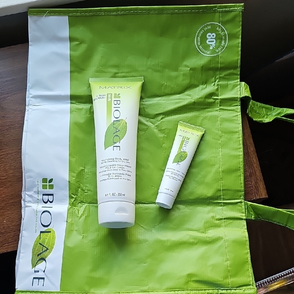 New Matrix Biolage Nourishing Body Wash & Hand Cream Set With Matching Tote - Picture 9 of 13